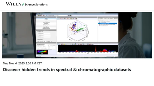 Discover hidden trends in spectral & chromatographic datasets