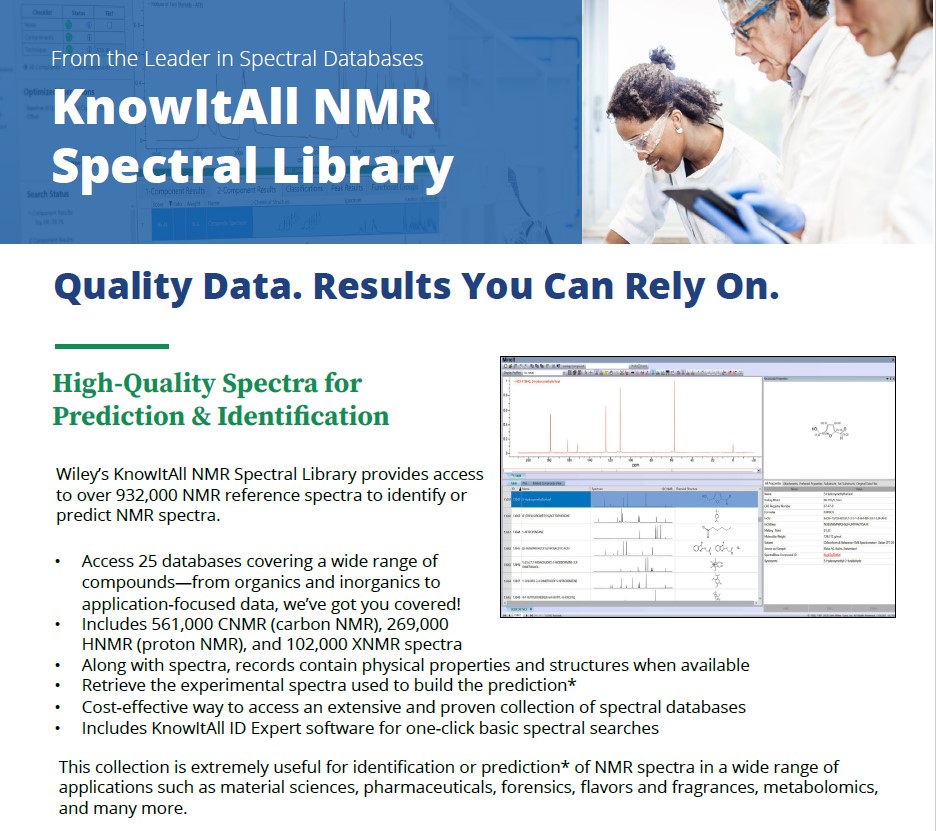 Wiley kolekce KnowItAll NMR spektrálních databází